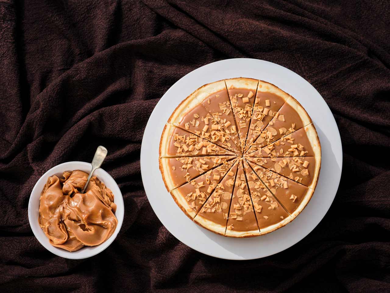 Gluten Free Millionaires Salted Caramel Baked Cheesecake