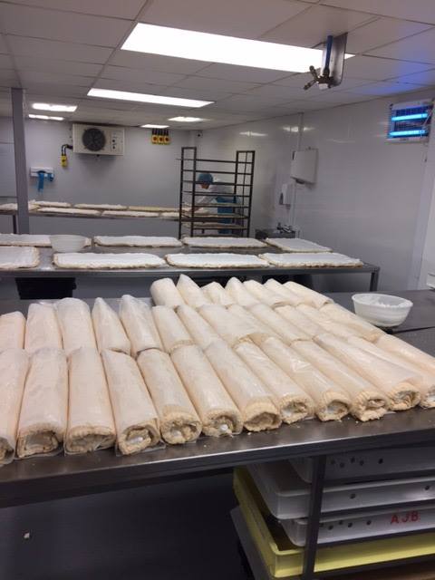 Hand-finishing desserts at Waldron's