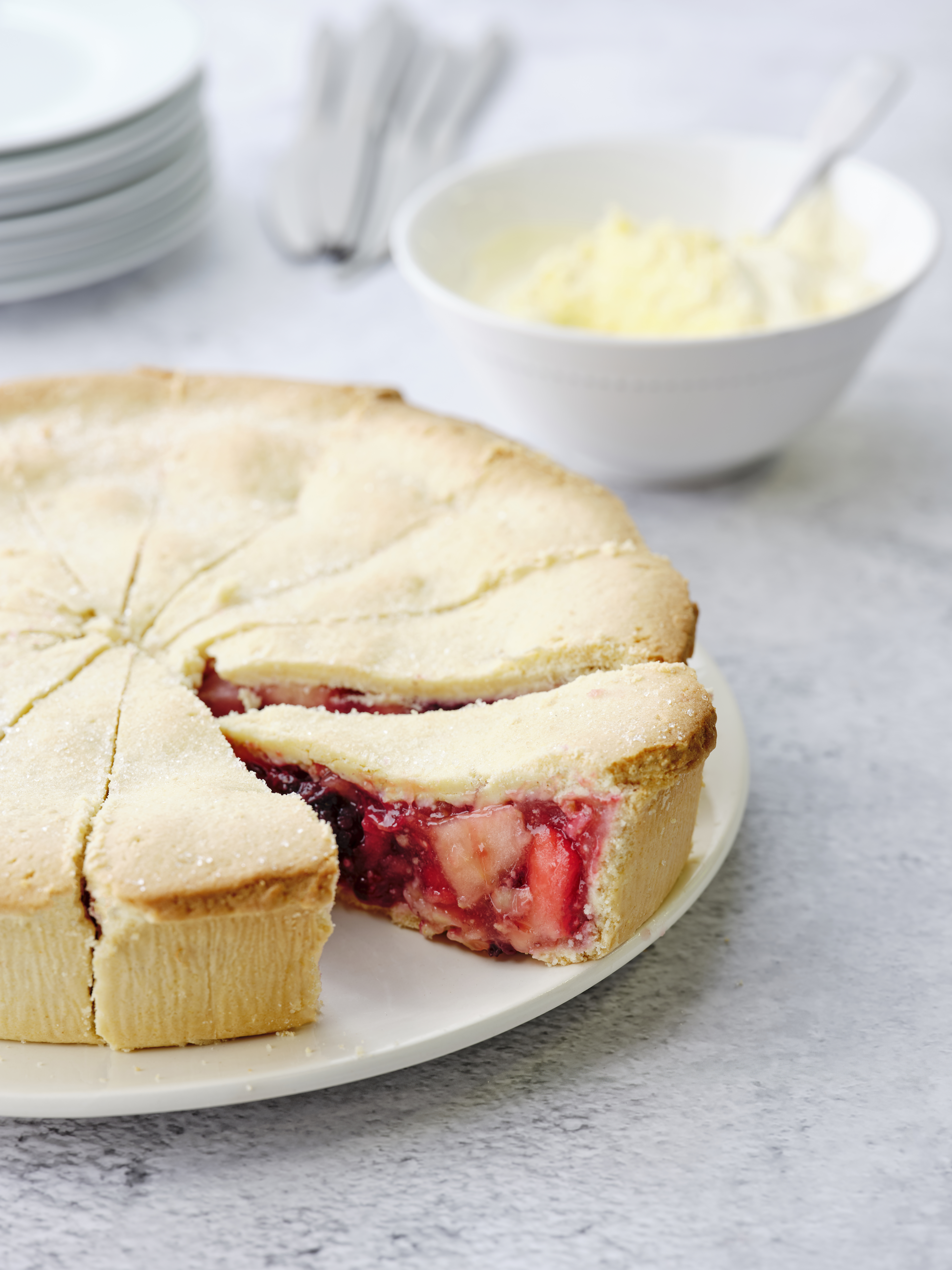 Vegan Apple & Blackberry Pie