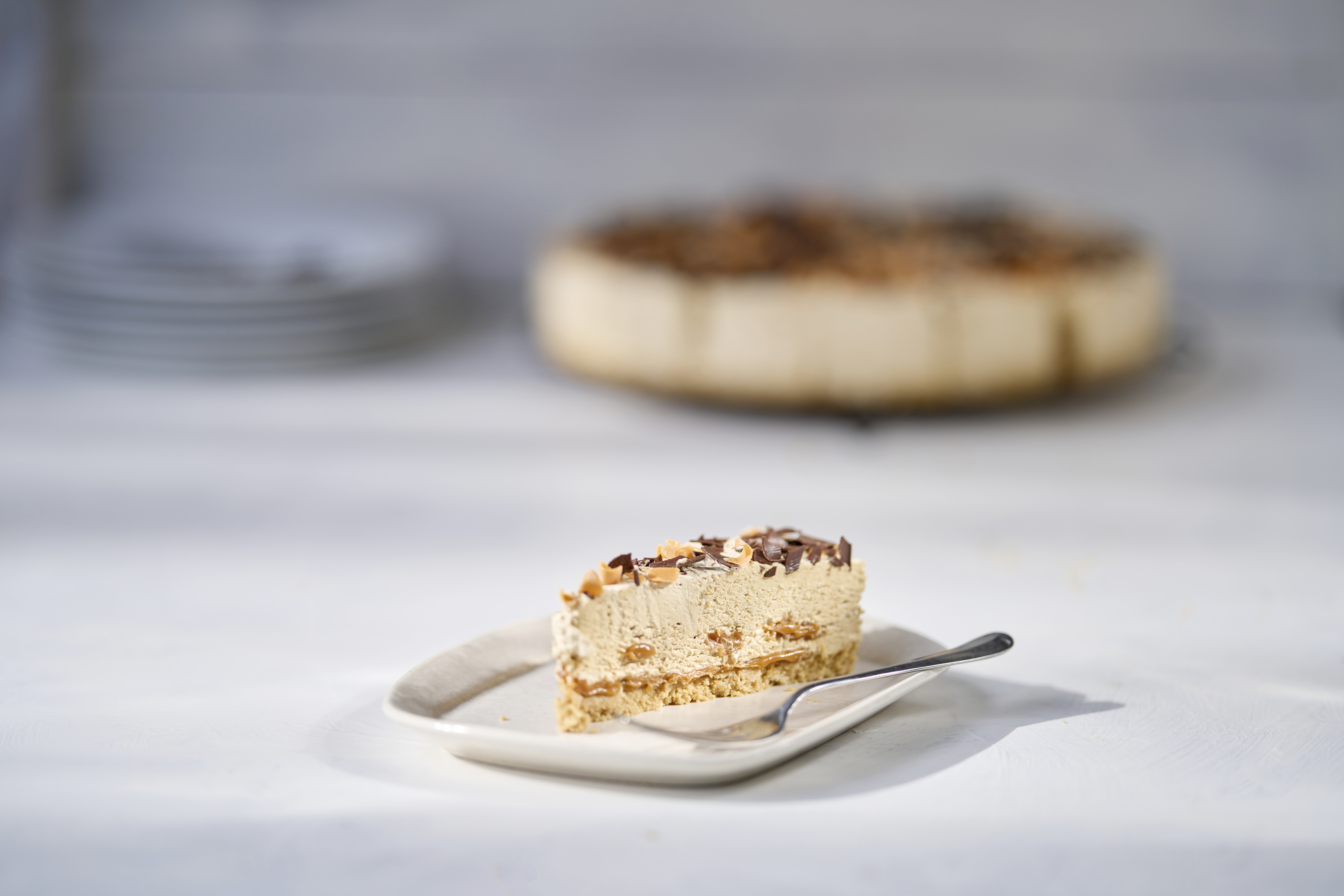 Gluten Free Brown Sugar & Smoked Salted Caramel Cheesecake