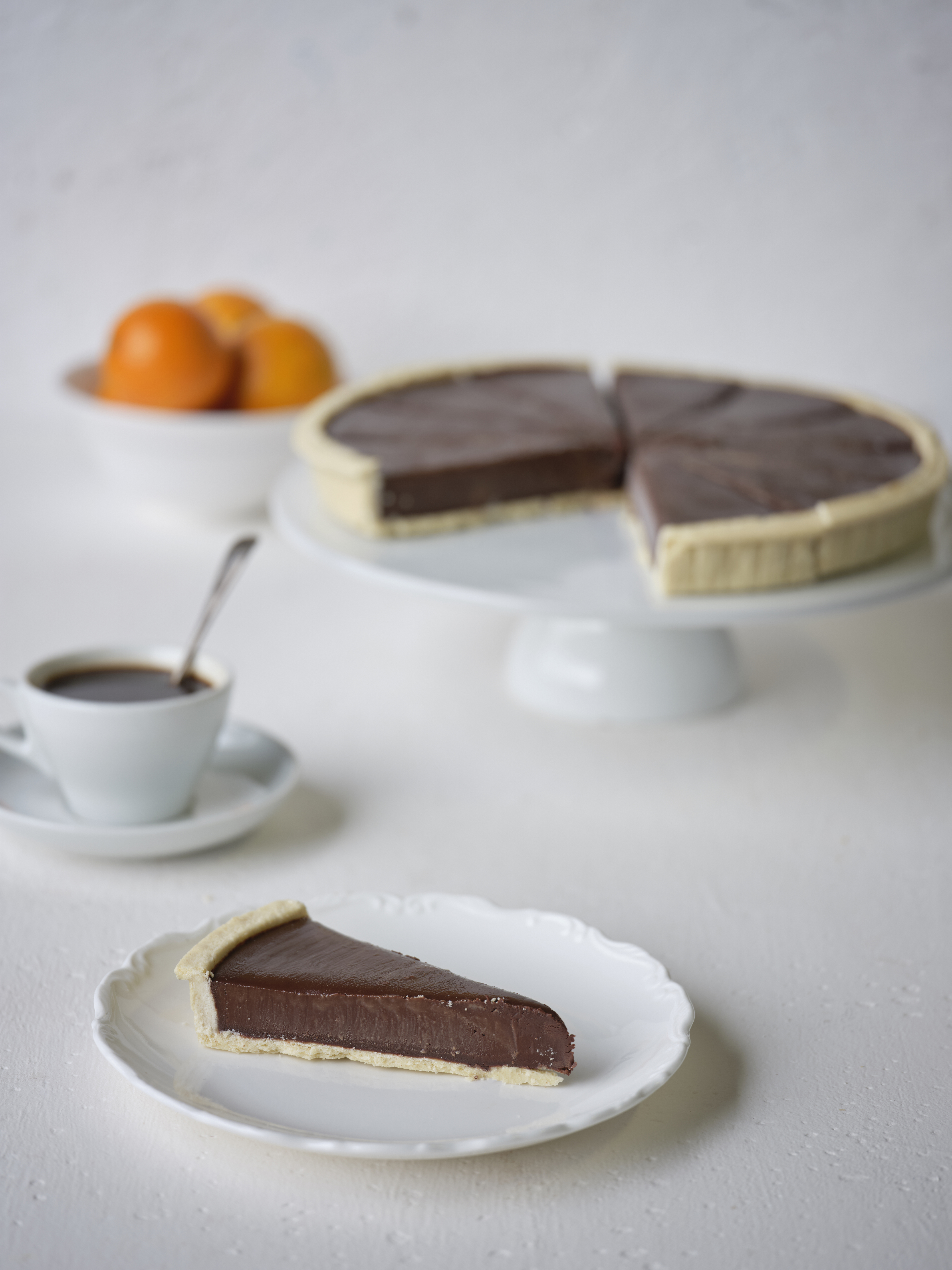 Gluten Free & Vegan Belgian Chocolate & Orange Tart